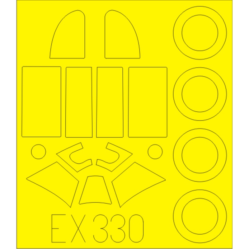 Eduard - 1/48 Lavochkin La-5  Masking sheet (for Zvezda) EX330