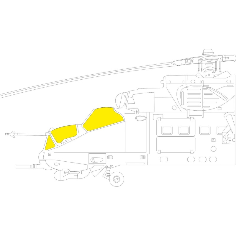 Eduard - 1/48 Mi-24D TFace Masking sheet (for Eduard/Zvezda) EX806