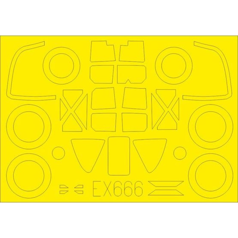 Eduard - 1/48 P-38F/G Masking sheet (for Tamiya) EX666
