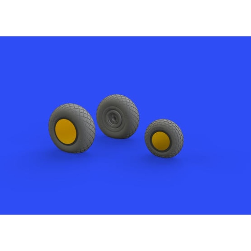 Eduard - 1/48 P-38F/G Wheels Brassin set (for Tamiya) 648515