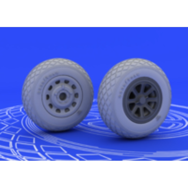 Eduard - 1/48 P-51 Wheels  Brassin set (for Tamiya) 648092