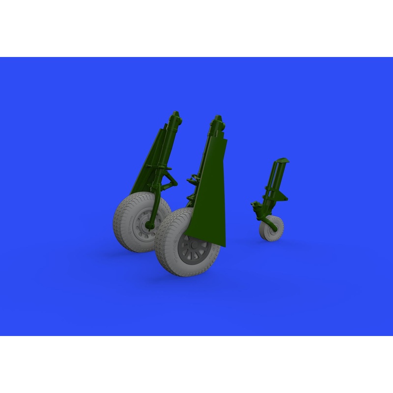 Eduard - 1/48 P-51D Wheels Rhomboid Treat Brassin set (for Eduard) 648512