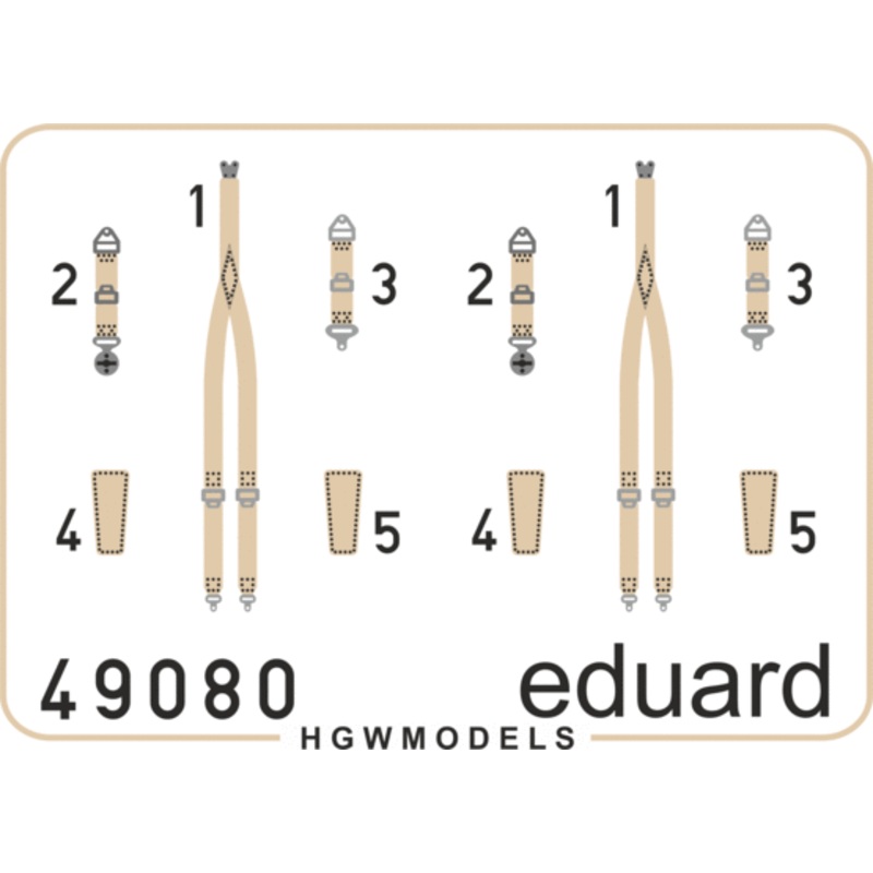 Eduard - 1/48 Seatbelts RAF WWII Late SUPERFABRIC 49080