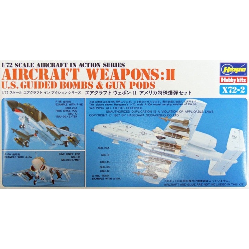 Hasegawa - 1/72 Aircraft Weapons II Guided Bombs & Gun Pods