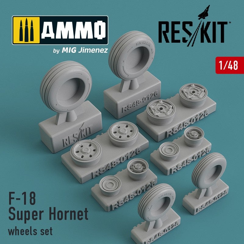 Reskit - 1/48 F-18 Super Hornet Wheels Set (RS48-0126)