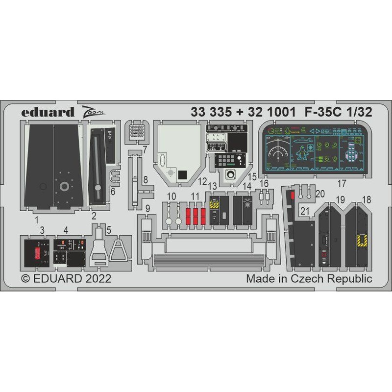 Eduard - 1/32 F-35C (Color photo-etched)(for Trumpeter) 33335