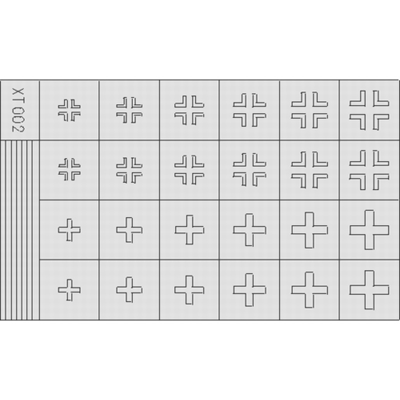 Eduard - 1/35 German Crosses 2 Late  Masking sheet XT002