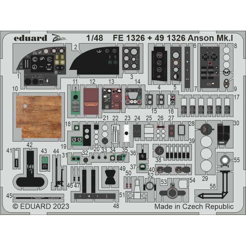 Eduard - 1/48 Anson Mk.I (Color photo-etched)(for Airfix) FE1326