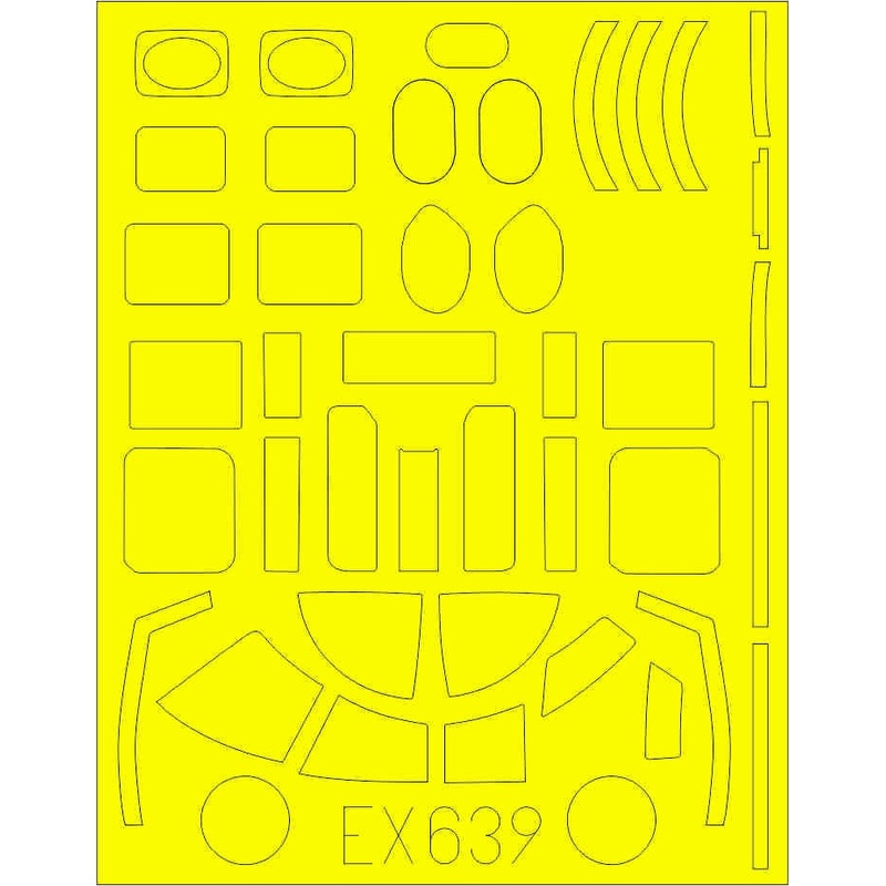 Eduard - 1/48 B-25G  Masking sheet (for Italeri) EX639