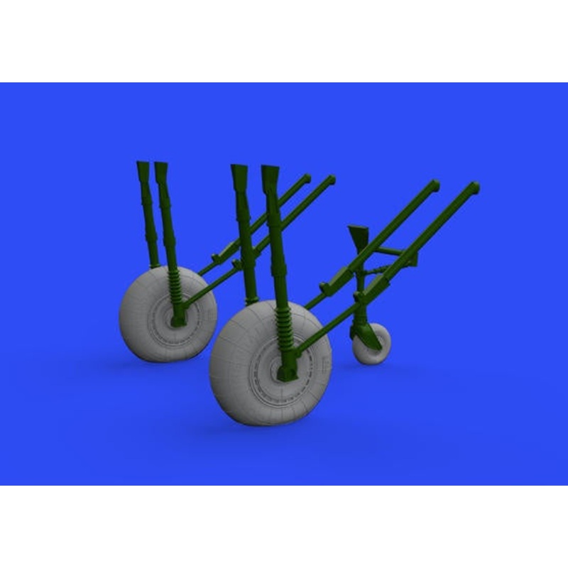 Eduard - 1/48 He 111 Wheels Late  Brassin set (for ICM) 648543