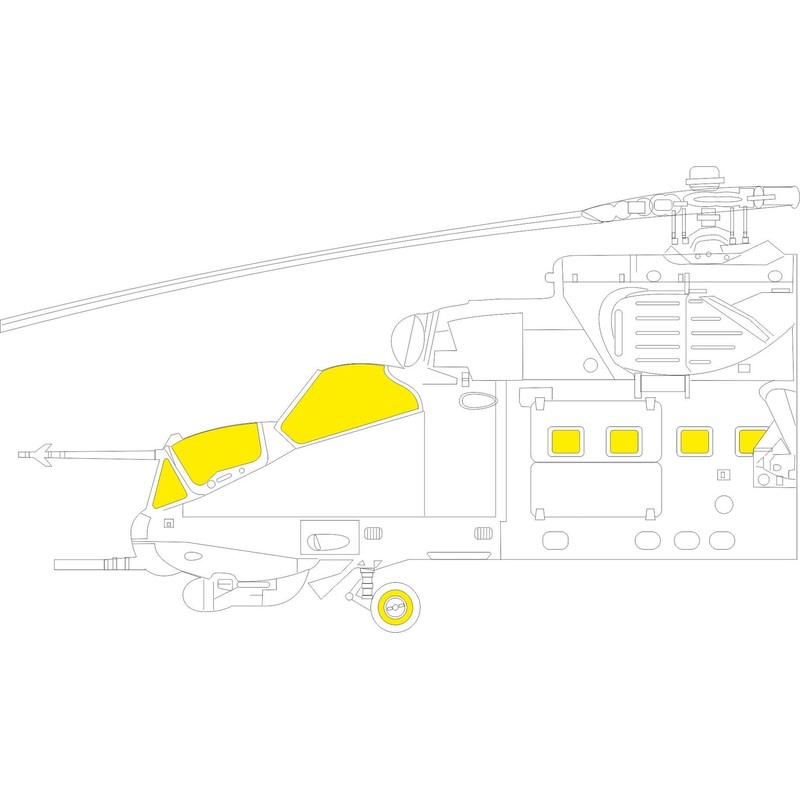 Eduard - 1/48 Mi-24D  TFace Masking sheet (for Trumpeter) EX843