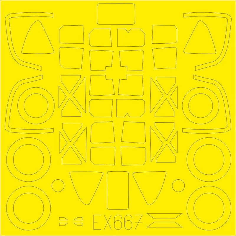 Eduard - 1/48 P-38F/G TFace Masking sheet (for Tamiya) EX667