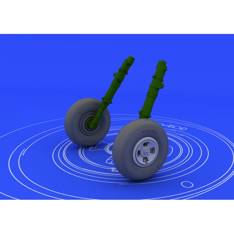 Eduard - 1/48 Spitfire Wheels - 4 spoke Brassin set (for Eduard) 648115