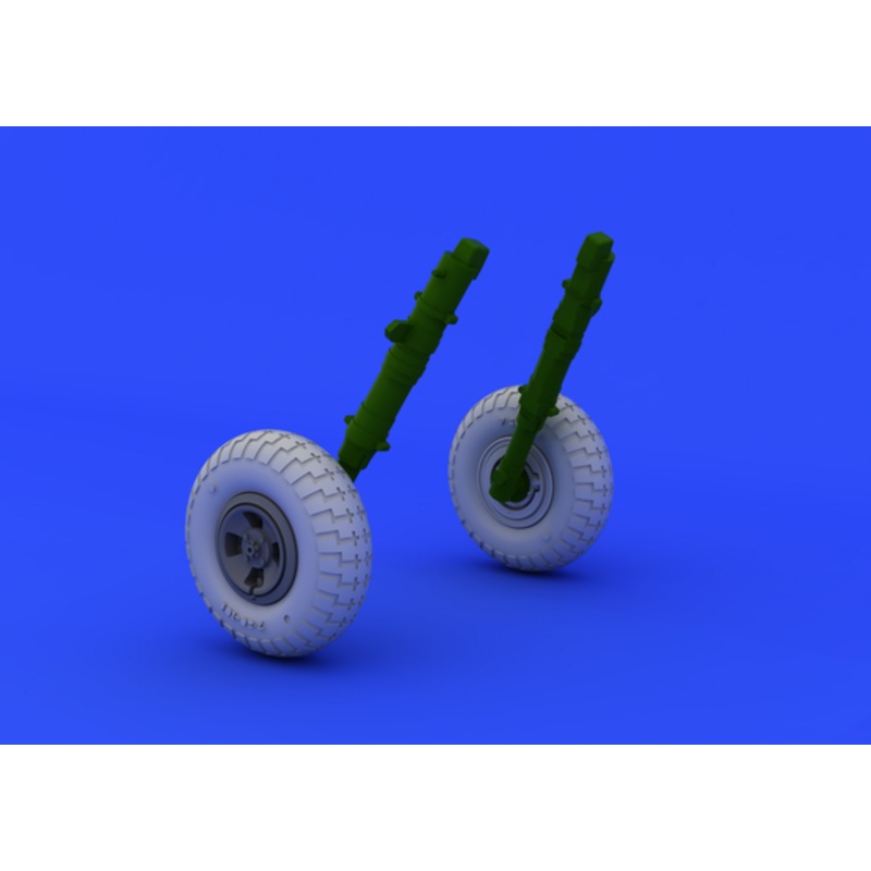 Eduard - 1/48 Spitfire Wheels - 4 spoke w/Pattern  Brassin set (for Eduard) 648118
