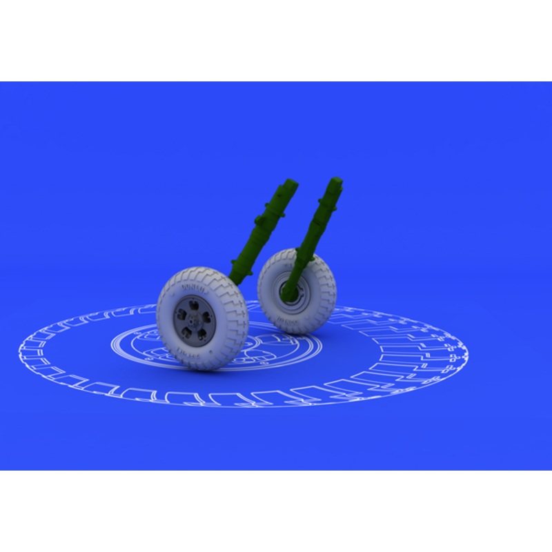 Eduard - 1/48 Spitfire Wheels - 5 Spoke  Brassin set (for Eduard) 648098