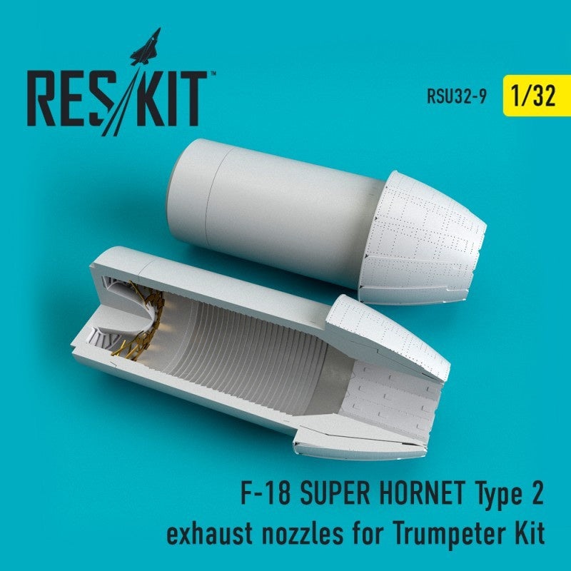 Reskit - 1/32 F-18 (E/G) SUPER HORNET Type 2 exhaust nozzles for Trumpeter Kit (RSU32-0009)