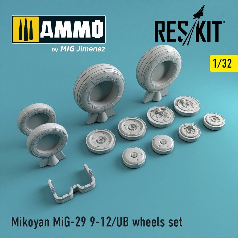 Reskit - 1/32 Mikoyan MiG-29 (9-12) UB wheels set (RS32-0088)