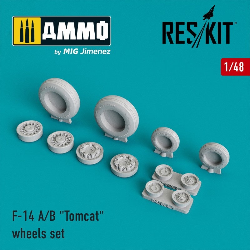 Reskit - 1/48 F-14 A/B "Tomcat"  Wheels Set (RS48-0006)
