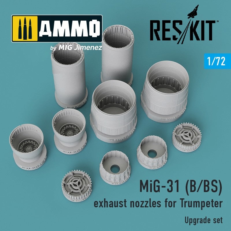 Reskit - 1/72 MiG-31 (B/BS) Exhaust Nozzles for Trumpeter (RSU72-0016)