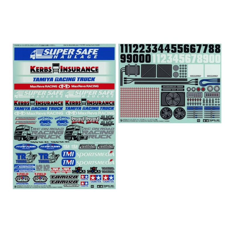 Tamiya - 1/14 R/C Racing Truck Stickers