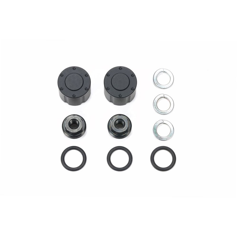 Tamiya - Black Hub Nuts for Dual Wheel (2)