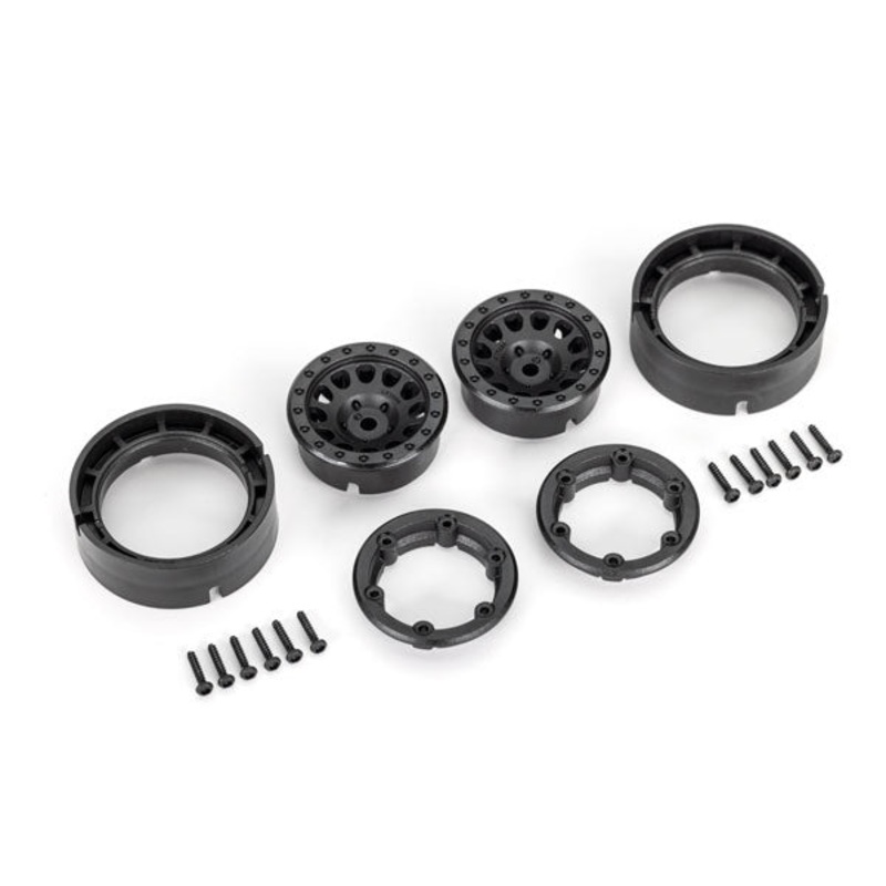 Traxxas - 9781 - Wheels 1.0" - Method Race Wheels 105 Beadlock (Black - Beadlock) (2) (TRX-4M)