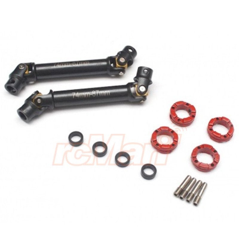 Xtra Speed - 1/14 Tamiya Truck Steel High Tolerance Driveshaft 74mm-87mm  2pcs (#)