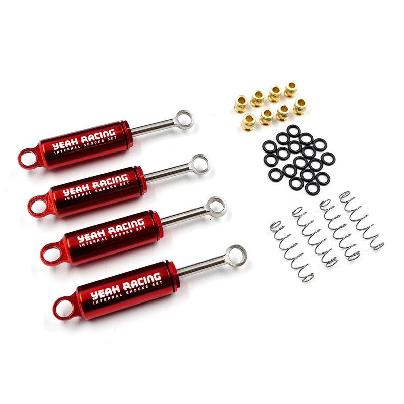 Yeah Racing - Alum. Internal Shocks Set TRX-4M (Red)