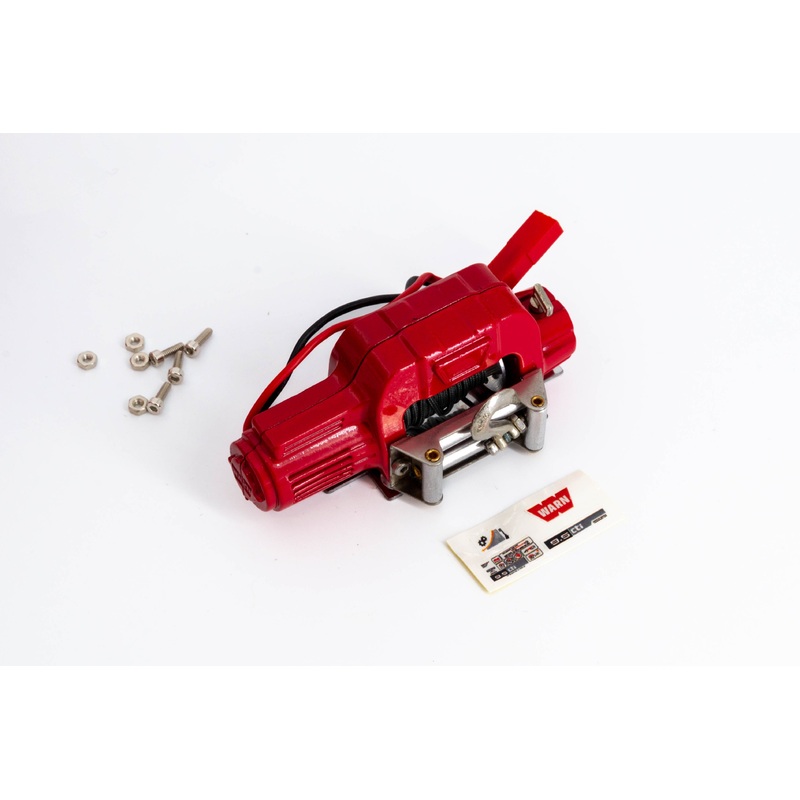 Details - 1/10 Aluminum Winch : Red