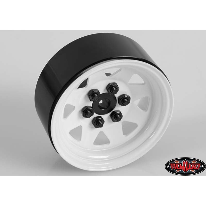 RC4WD - 6 Lug Wagon 1.9" Steel Stamped Beadlock (White)