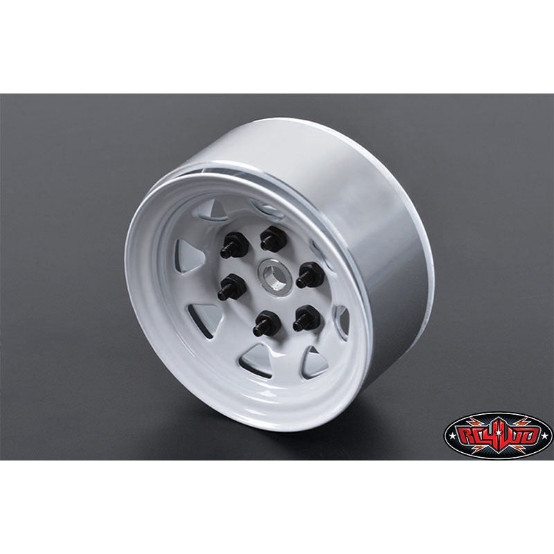 RC4WD - Stamped Steel Single 1.55" Stock White Beadlock Wheel