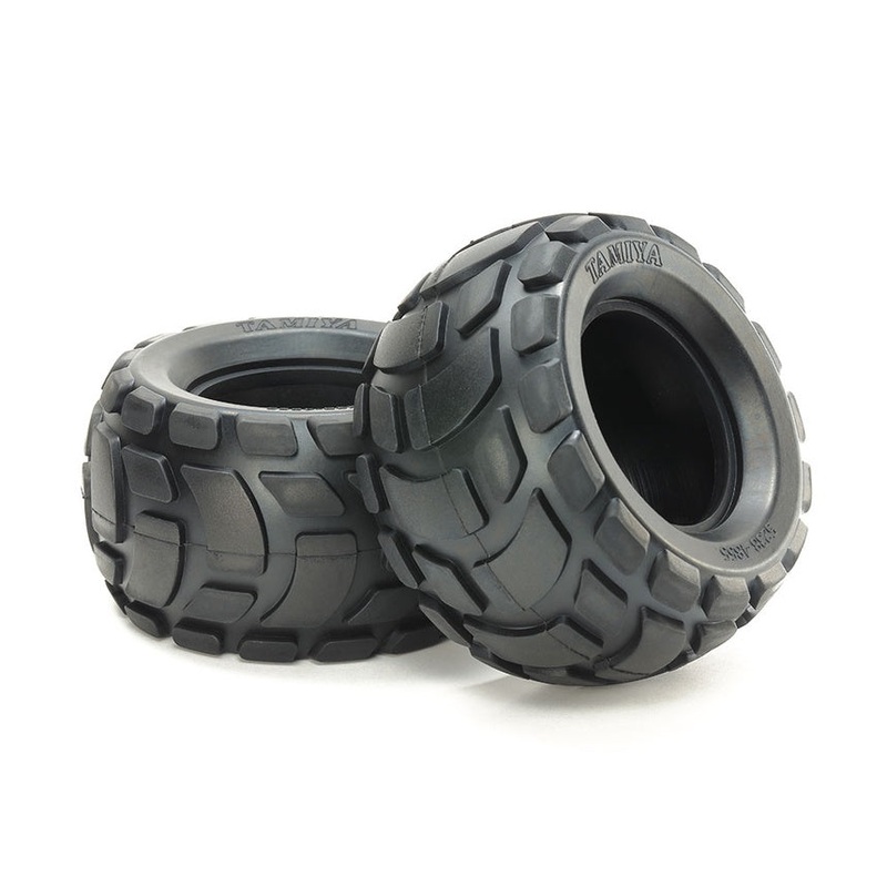 Tamiya - Round Block Rear Bubble Tyres Soft (2)