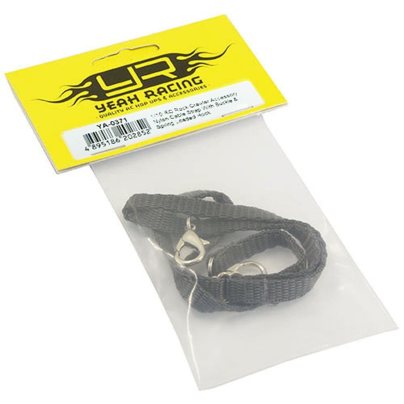 Yeah Racing - 1/10 Crawler Acc. Nylon Cable Strap w/ Buckle And Spring Loaded Hook