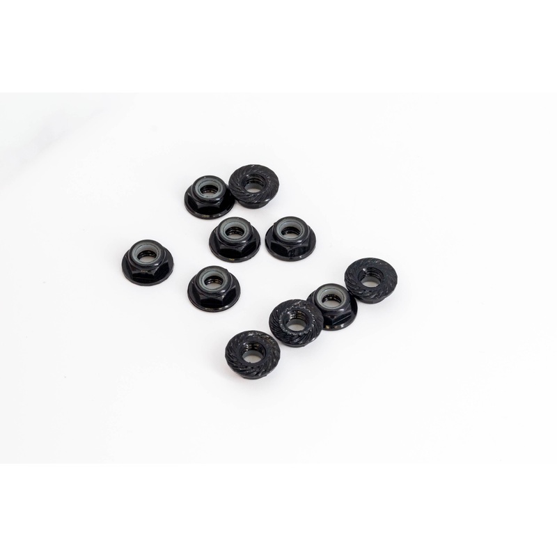 Details - Embossing Flange Nut M5 (10pcs) Black