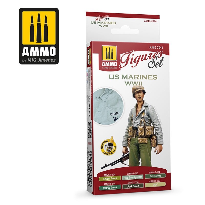 AMMO - 7044 US Marines WWII (Paint Set)