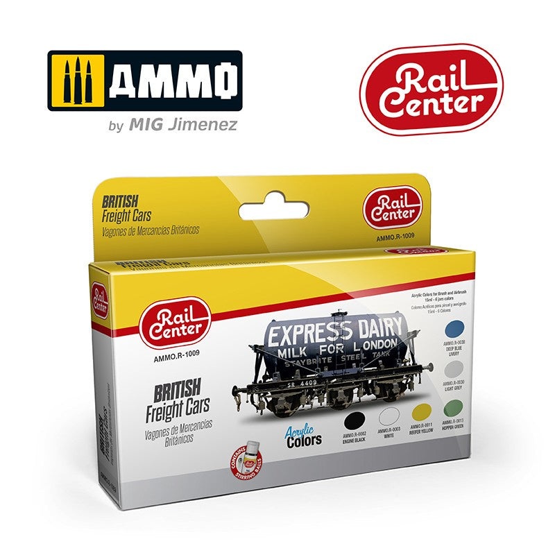 AMMO - R-1009 British Freight Cars (Paint Set)