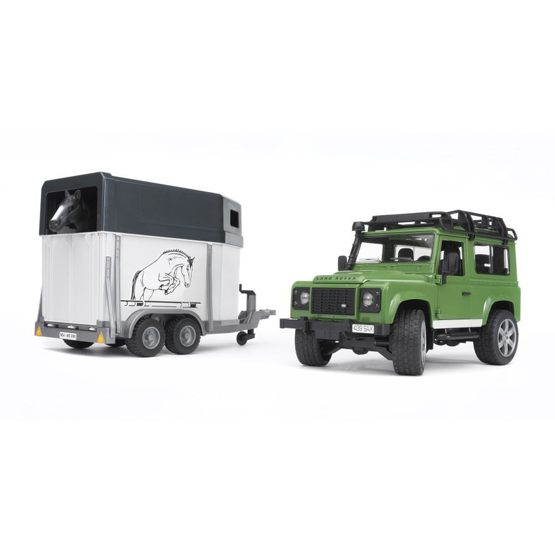 Bruder - Land Rover Defender  w/ Trailer & Horse