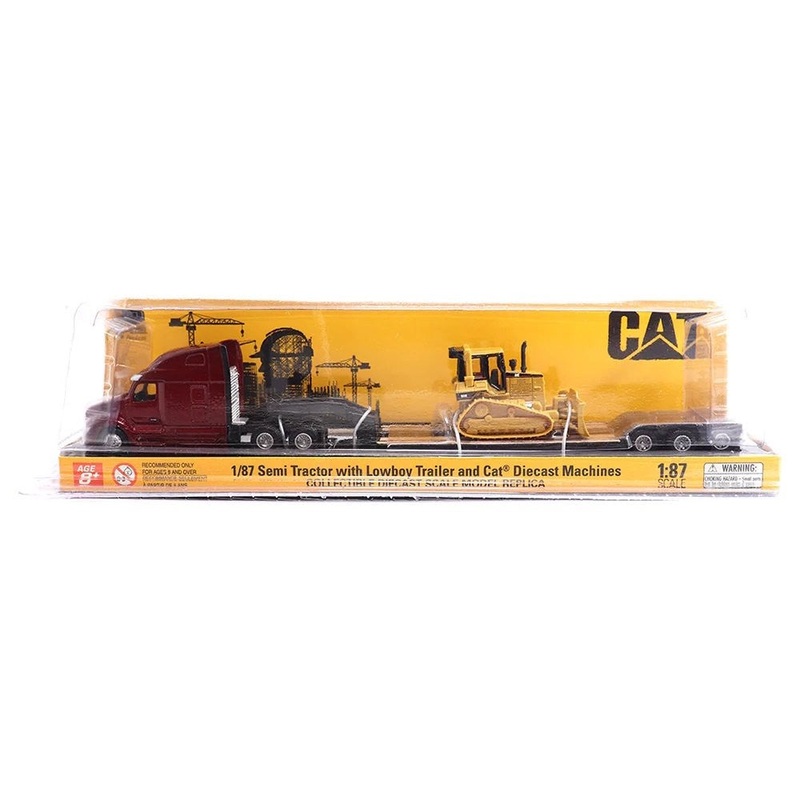 CAT - 1/87 Peterbilt 579 w/ Trailer & CAT D5M Dozer