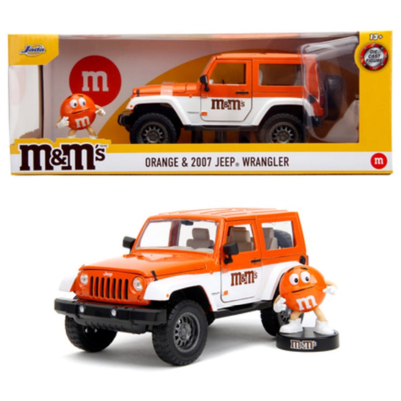 Jada - 1/24 M&M Orange & Jeep Wrangler 2007 (Hollywood Rides)
