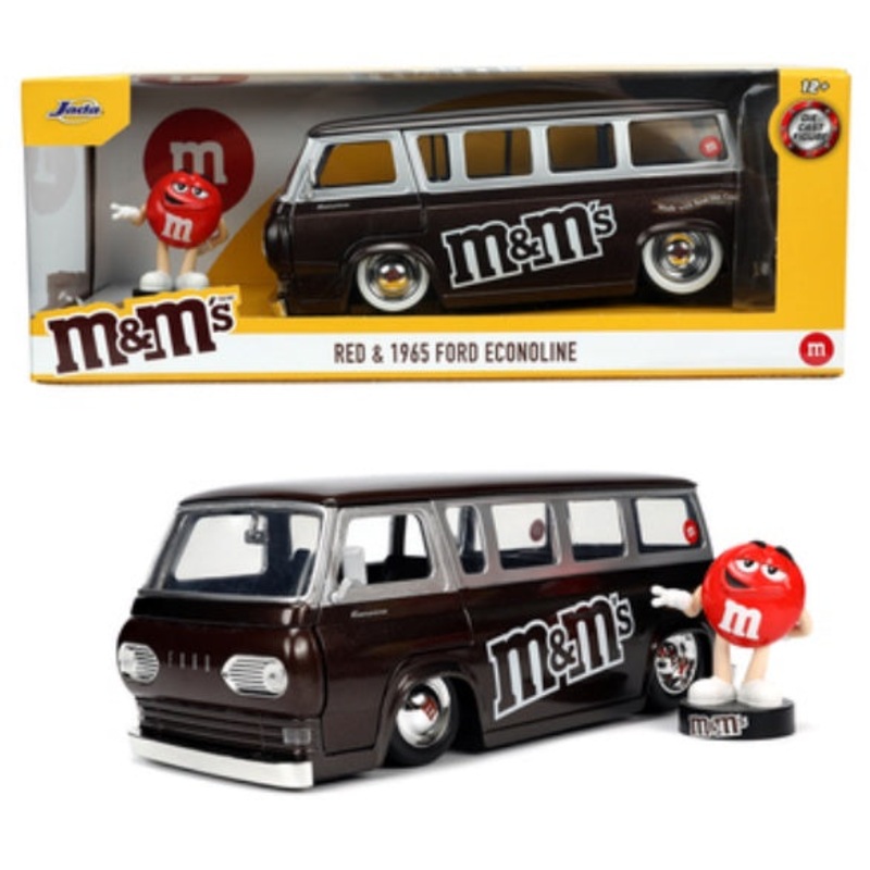 Jada - 1/24 M&M Red & Ford Econoline 1965 (Hollywood Rides)