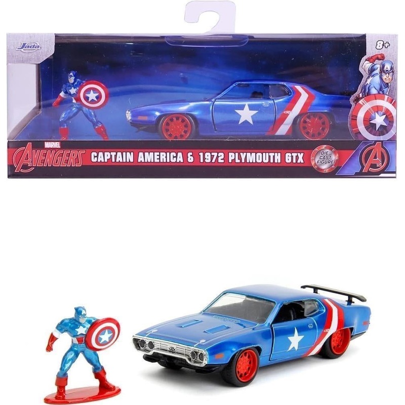 Jada - 1/32 Captain America & Plymouth GTX 1972 (Marvel)