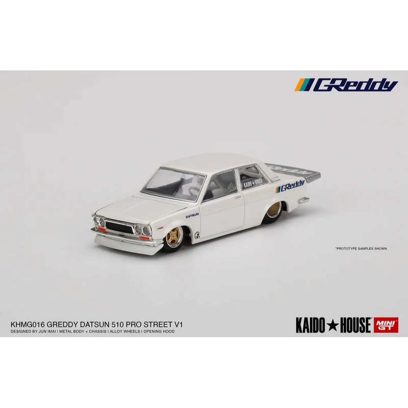 Mini GT - 1/64 Datsun 510 Pro Street GREDDY (Pearl White) - KAIDO House