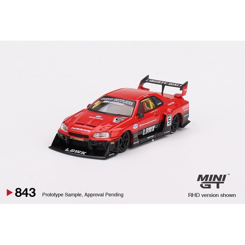Mini GT - 1/64 Nissan LB-ER34 Super Silhouette SKYLINE Red/Black