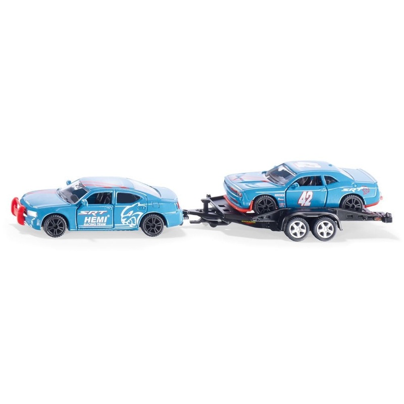 Siku - 1/55 Dodge Charger w/ Dodge Challenger SRT Racing