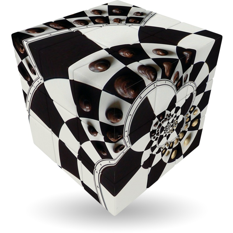 V-CUBE - 3 V-Collection - Chessboard Illusion (Flat Shape)
