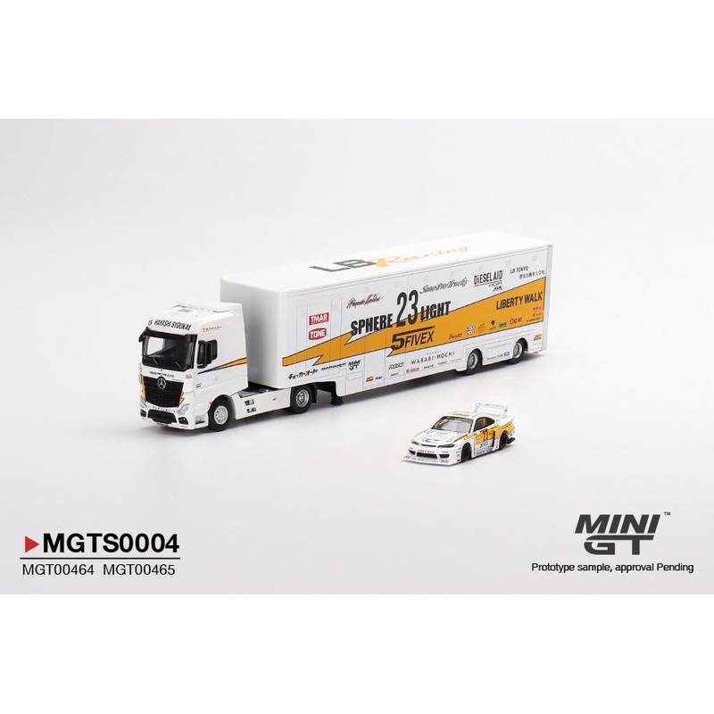 Mini GT - 1/64 Mercedes-Benz Actros (Transporter Set)