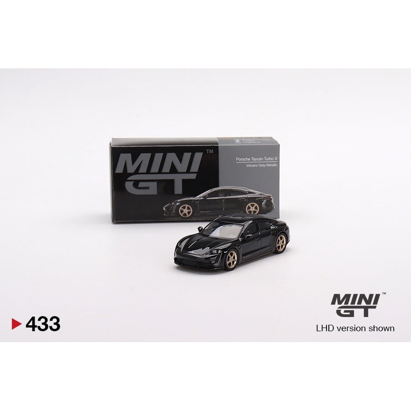 Mini GT - 1/64 Porsche Taycan Turbo S  (Volcano Grey Metallic)