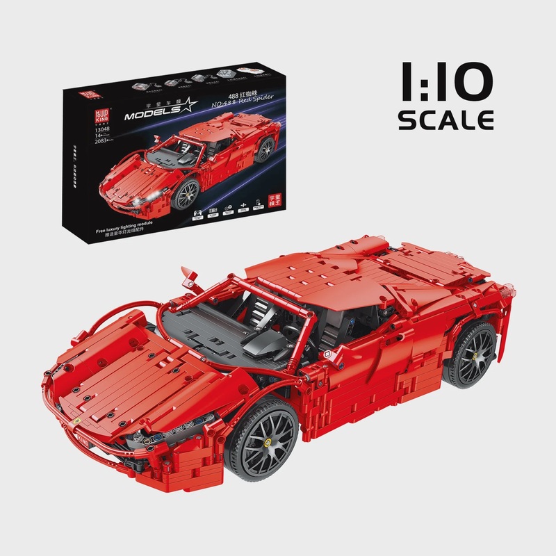 Mould King - 1/10 Red Spider (47cm) (Ferrari 488 Spider) 2083pcs