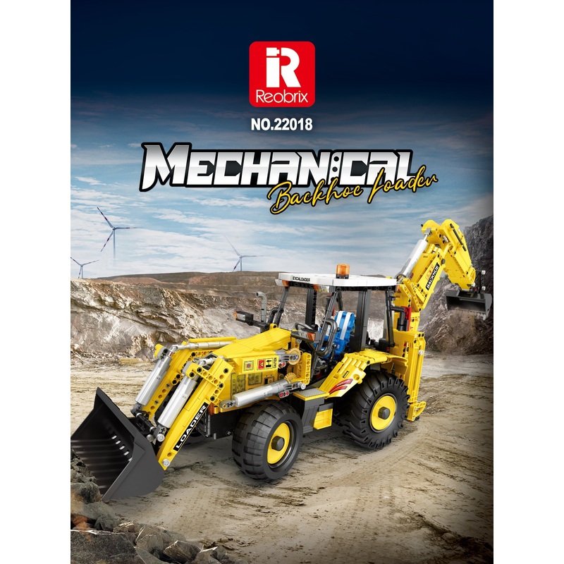 Reobrix - R/C Backhoe Loader (2466pcs) 22018