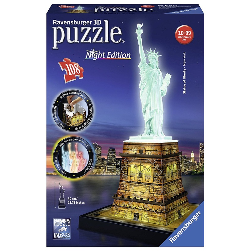 Ravensburger - Statue of Liberty Night Edition (108pcs) (3D)